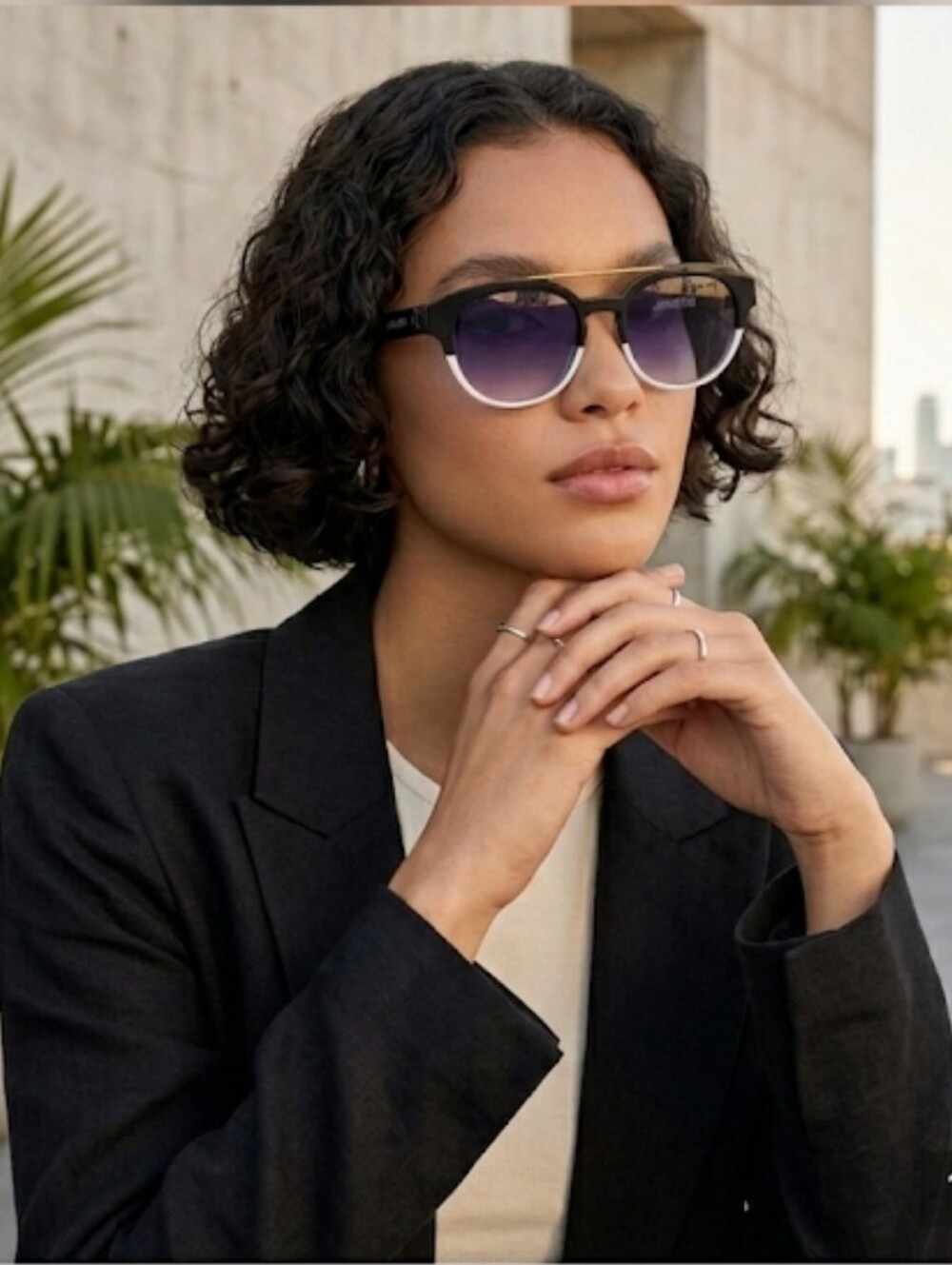 Black & Blue Gradient Sunglasses By Juventus